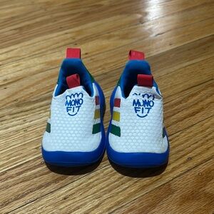 Adidas White and Blue Slip-On Sneakers Sporty Comfort